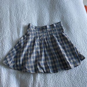 Urban Outfitters blue plaid skirt